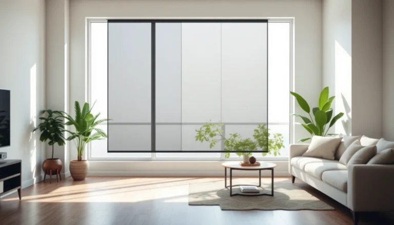 Fliegengittermaxx Bildschirm installiert in modernem Wohnraum, harmonisch in hellem Licht