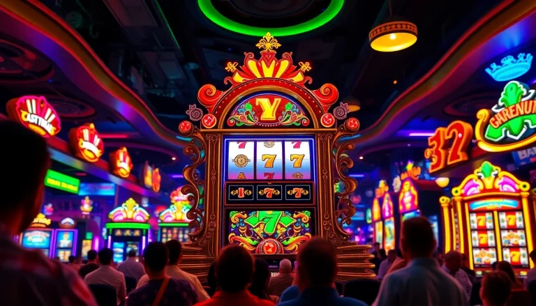 สล็อตออนไลน์ บนเครื่องสล็อตที่อยู่ท่ามกลางบรรยากาศคาสิโนที่มีชีวิตชีวา