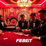 Players enjoying a thrilling game at F8BET's luxurious casino table.