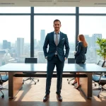 Immobilienmakler Frankfurt Eschersheim berät Kunden in stilvollem Büro.