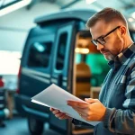 Wohnmobil Gutachten: Expert’s inspection process in professional setting.