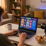 Engaging gameplay on King88 showcasing vibrant slot machine interface during an online gaming session.