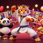 Engage with lively GG88 slot games and animated characters in a vibrant casino scene.