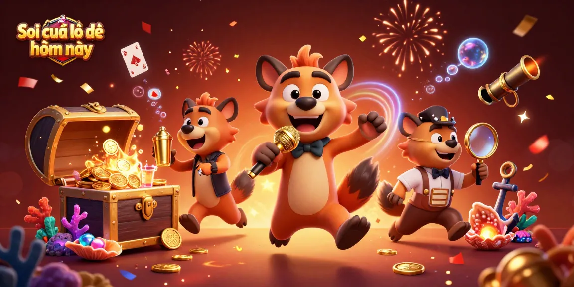 Soi cầu lô đề hôm nay shows a colorful scene where hyenas run a comedy casino, engaging in laughter and camaraderie.