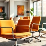 Refurbished Vitra chair in stylish office setting showcasing modern design and craftsmanship.