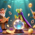 Unlock exciting bonuses with the zoccer casino promo code in this vibrant casino scene illustration.