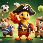 Experience thrilling gameplay at qs88 with colorful characters and dynamic sports elements in a vibrant casino scene.