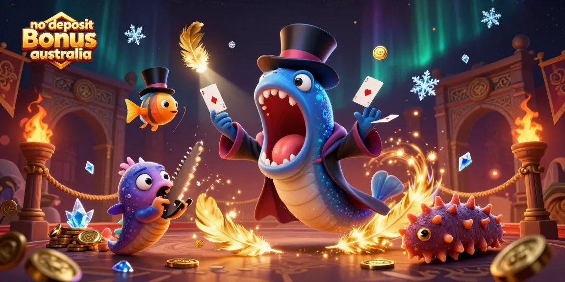 Experience top no deposit bonus australia offers while a bioluminescent eel performs magic tricks.