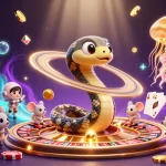 33winn invites players to bet on a cosmic roulette scene with vibrant characters and dazzling game elements.