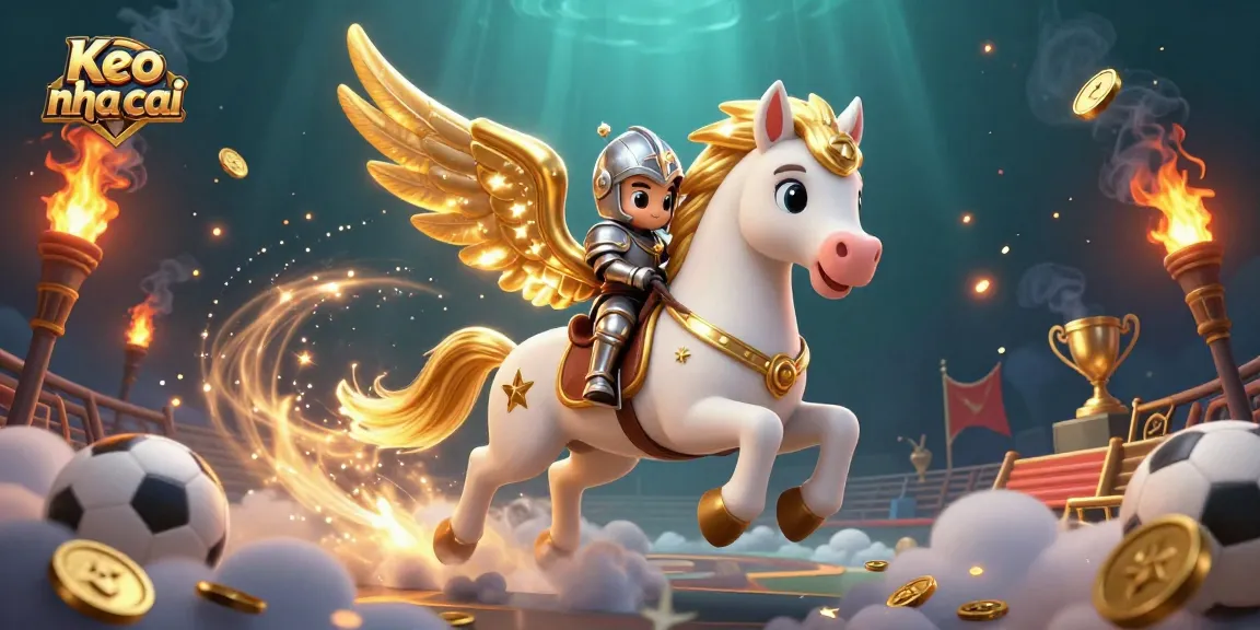 Experience dynamic sports betting action with Keo nha cai, featuring vibrant 3D elements and characters.
